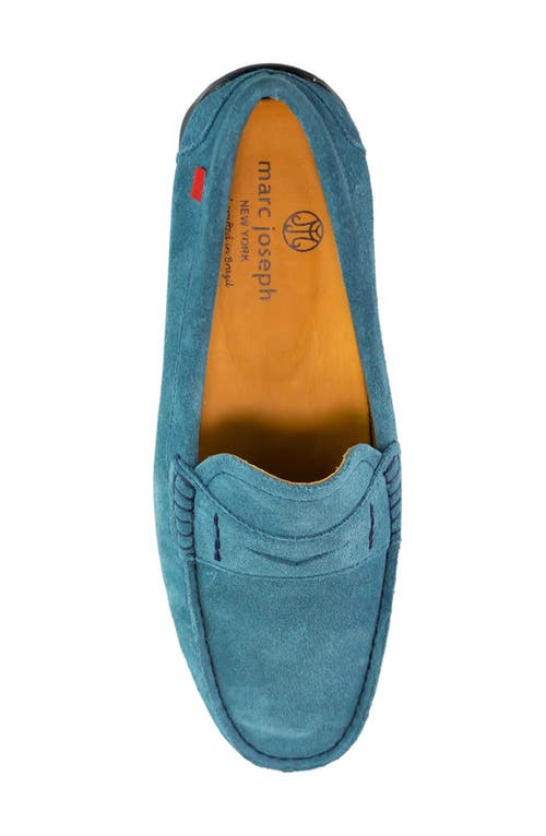 Marc Joseph New York Hamilton Place Leather Penny Driver Loafer In Blue