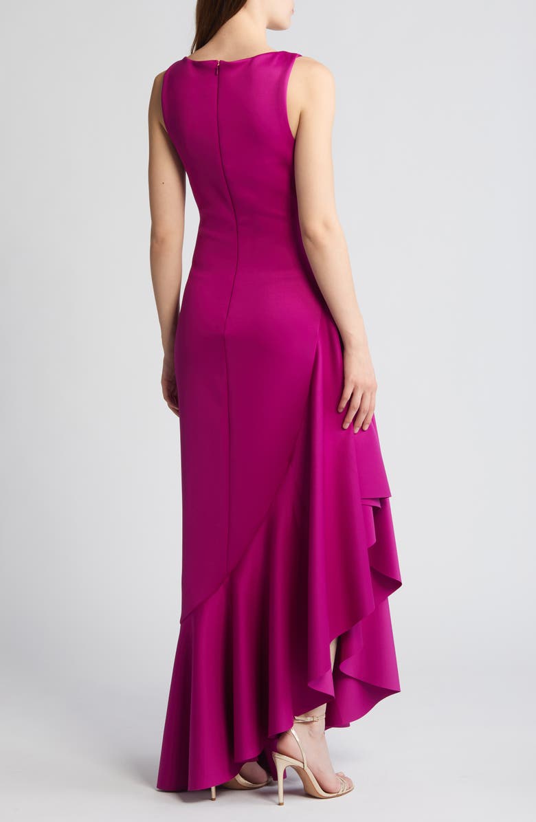 Black Halo Jewel Sleeveless Gathered Evening Gown, Alternate, color,