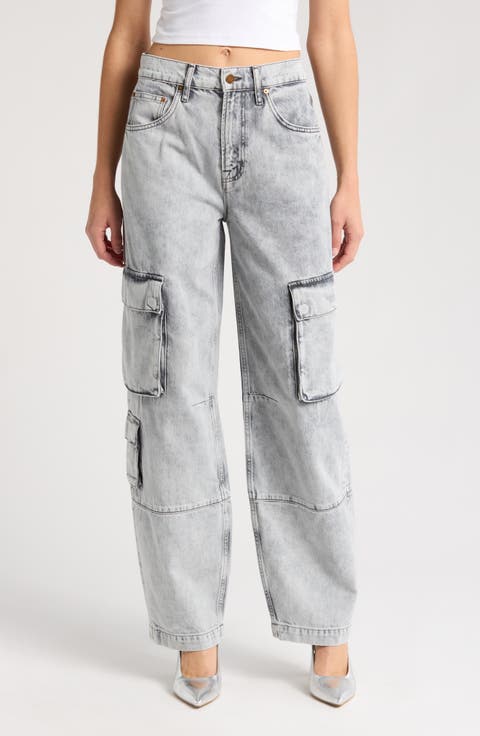 The Side Dish Cargo Skimp Jeans (Salt & Pepper)