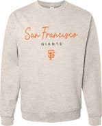 SOFT AS A GRAPE Women's Soft as a Grape Oatmeal San Francisco Giants Pigment Dye Crewneck Sweatshirt