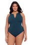 Malibu Long Torso Ribbed One-Piece Swimsuit