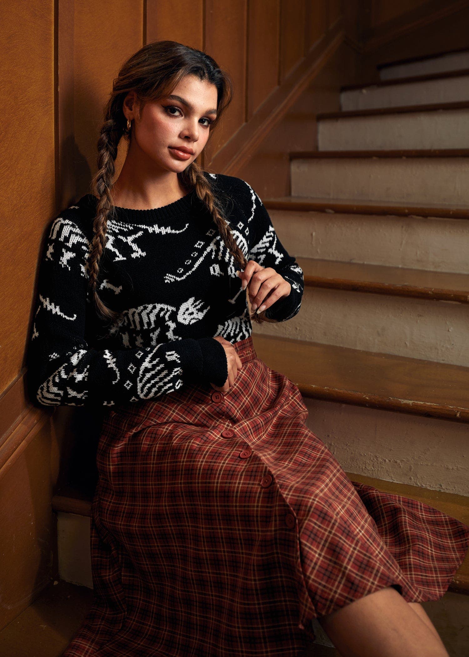 ModCloth Dying For Dinos Cotton Pullover Sweater (Women) | Nordstrom