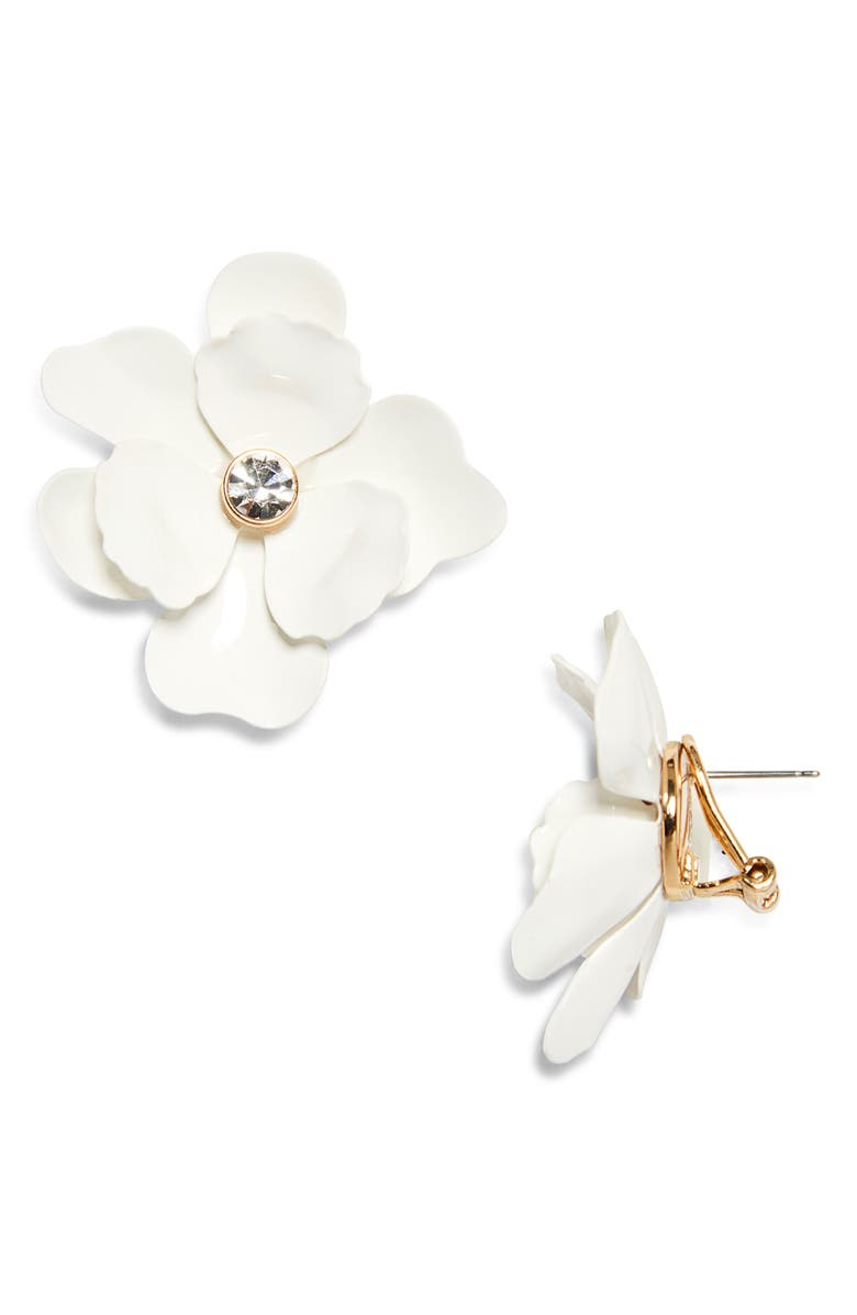 Carolina Herrera Flower Stud Earrings, Main, color, White Multi