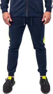 Maceoo Level Blue Stretch Cotton Joggers