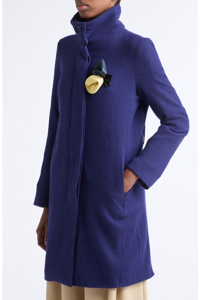 High Neck Wool Jacket, Alternate, color, ROYAL BLUE