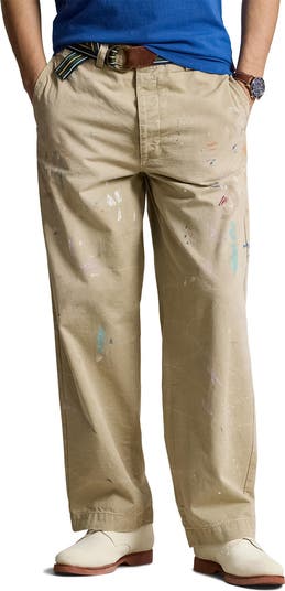 Polo Ralph Lauren Paint Spatter Cotton Twill Khaki Pants