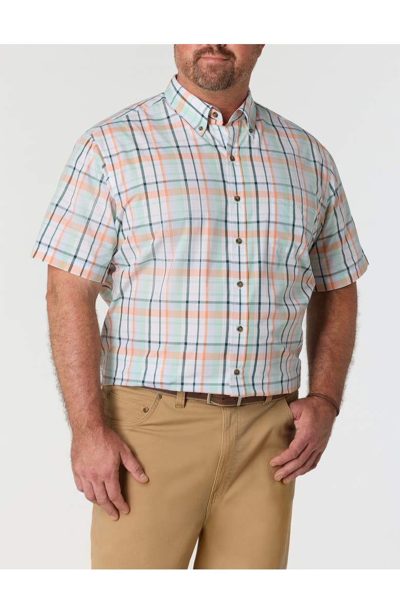 Harbor Bay by DXL Big & Tall Easy-Care Large Plaid Sport Shirt V8, Alternate, color, Green
