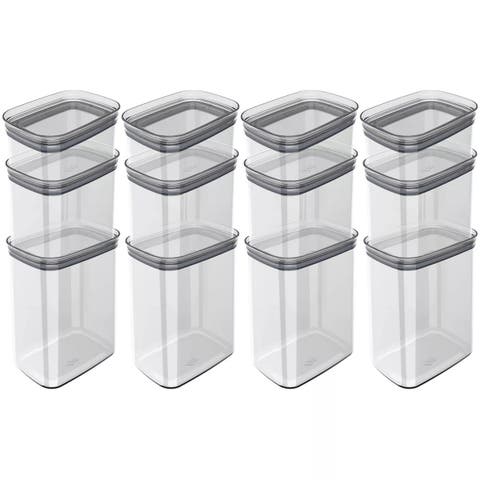 Airtight Clear Stackable Food Storage Container Set with Leak Proof Lid