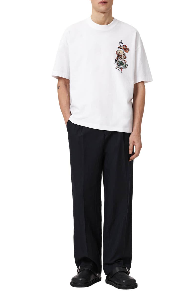 AllSaints Blade Graphic Cotton T-Shirt, Alternate, color, Optic White