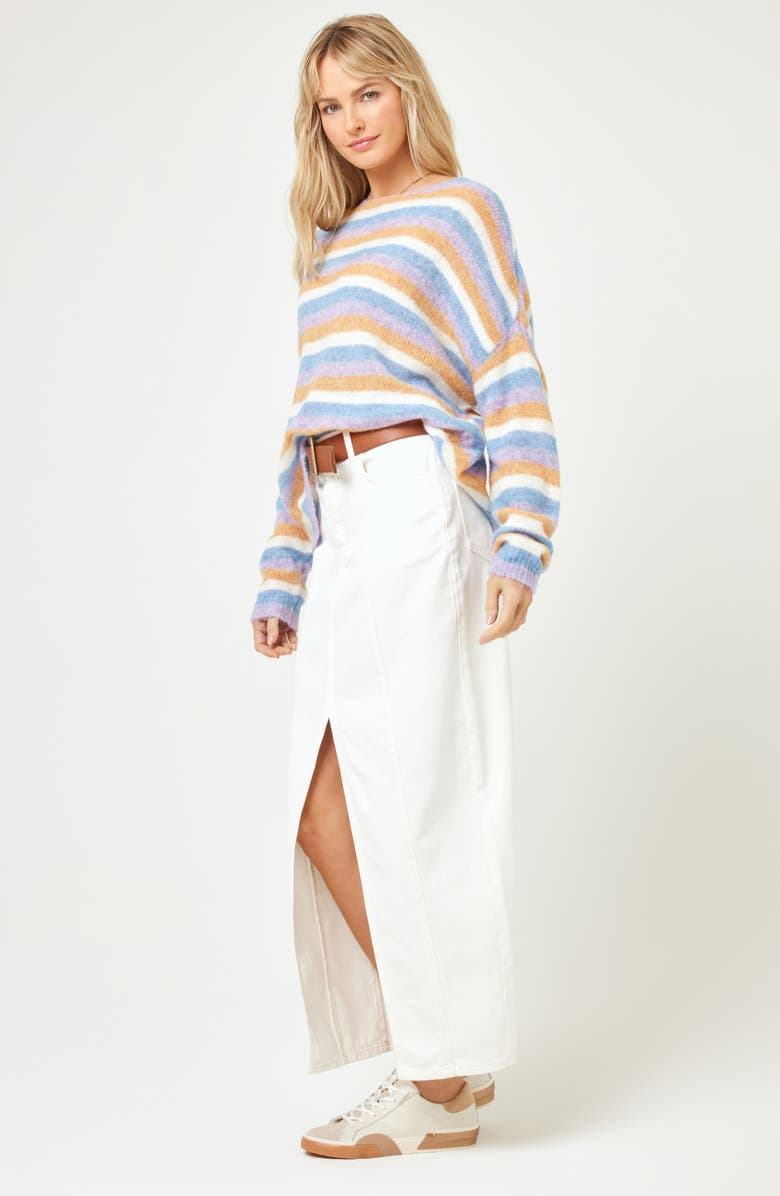 LSPACE Ciao Bella Denim Maxi Skirt, Alternate, color, 