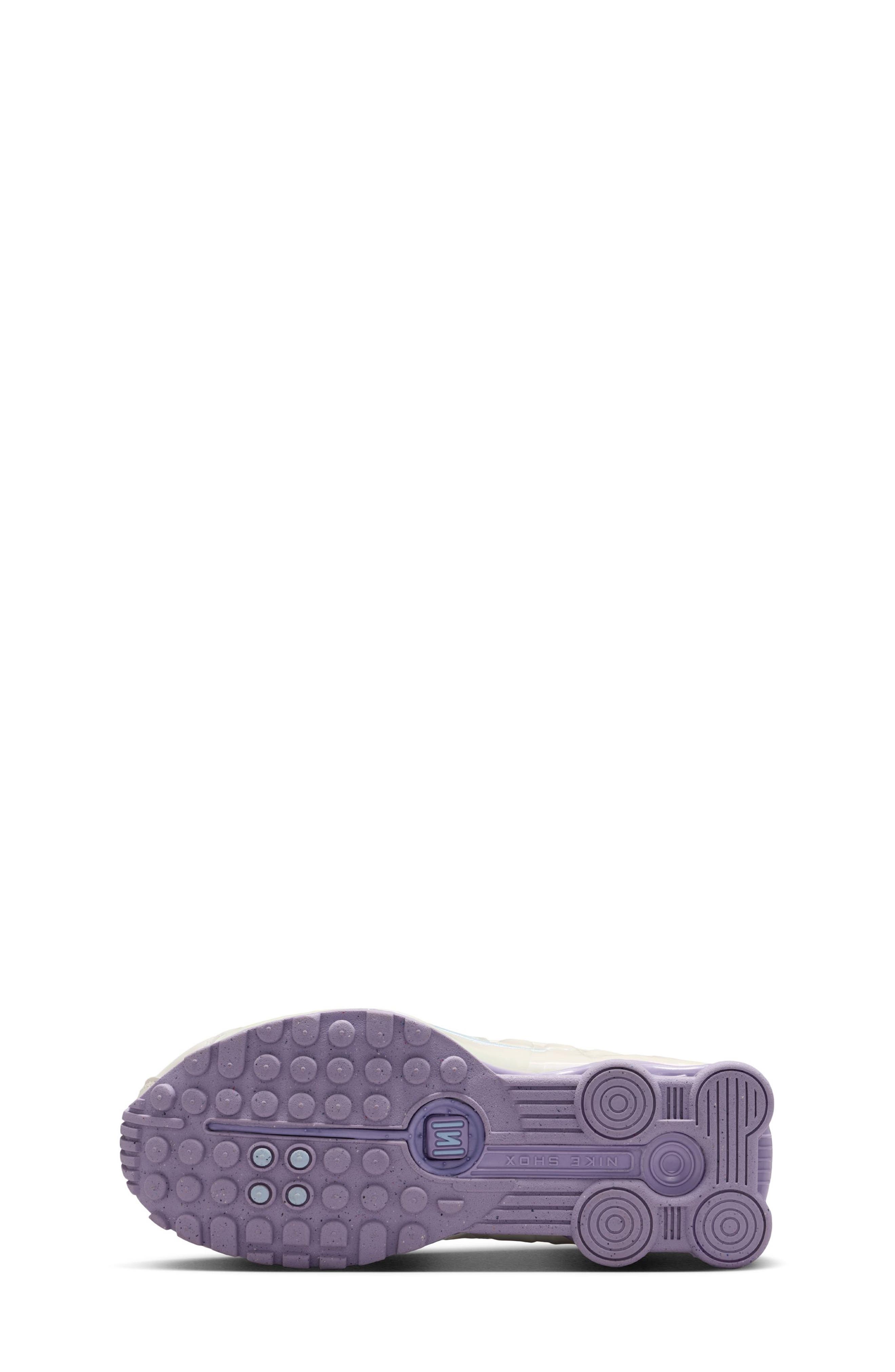 Kids' Shox R4 Running Shoe, Alternate, color, SOFT PEARL/ BLUE/ HYDRANGEAS