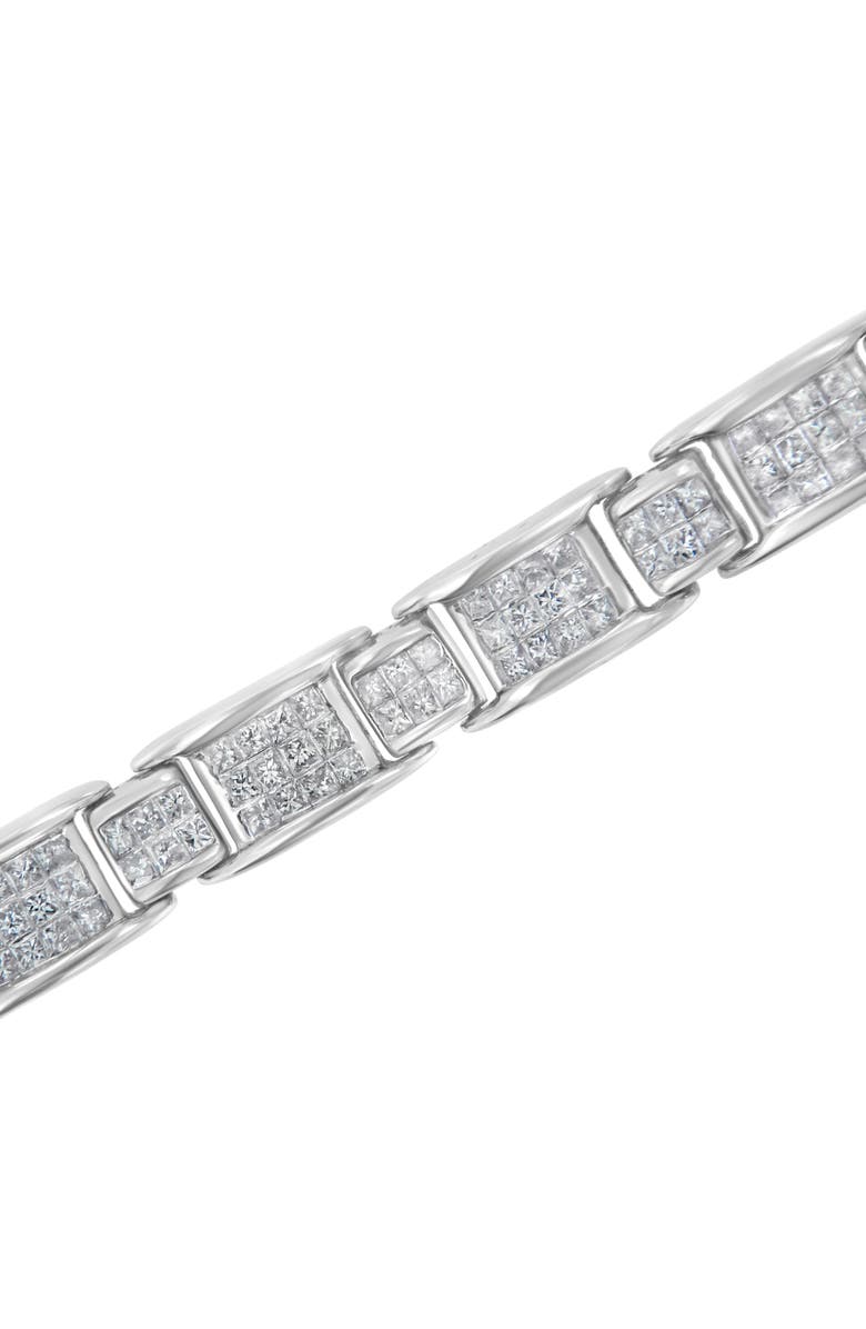 Haus of Brilliance 14K White Gold 5Cttw Diamond Alternating Station Tennis Bracelet, Alternate, color, White