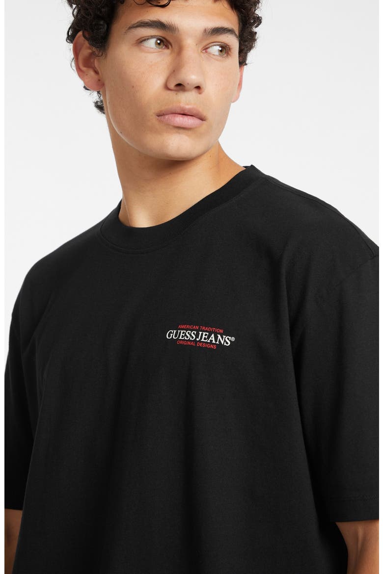American Trad Logo Cotton Graphic T-Shirt, Alternate, color, JBLACK-BLACK