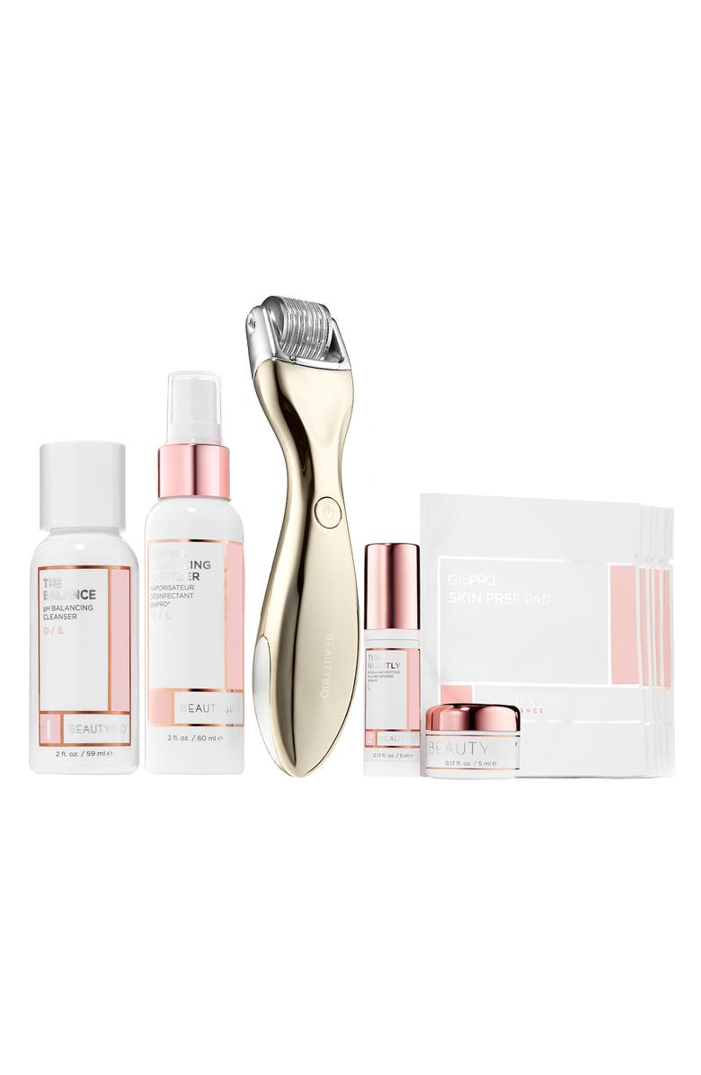 BeautyBio Metallic Gold GloPRO<sup>®</sup> Microneedling Regeneration Tool Set, Main, color,