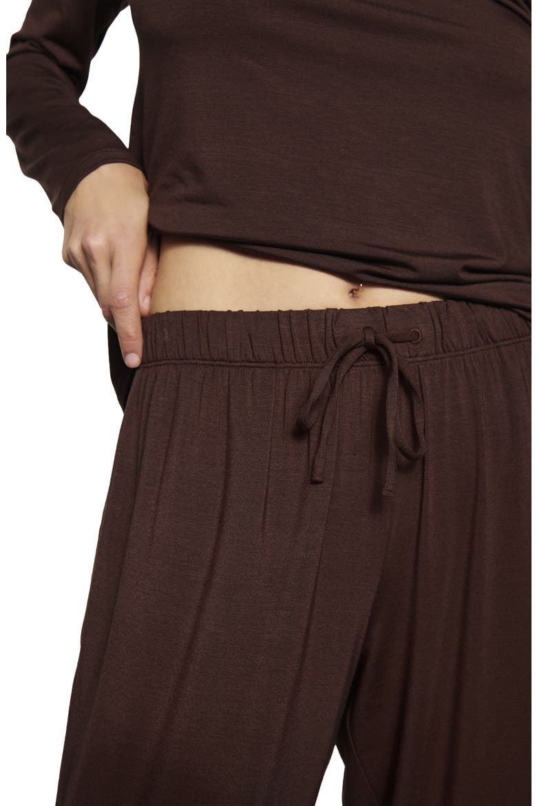 Gisele Stretch Modal Pajama Pants, Alternate, color, CHOCOLATE
