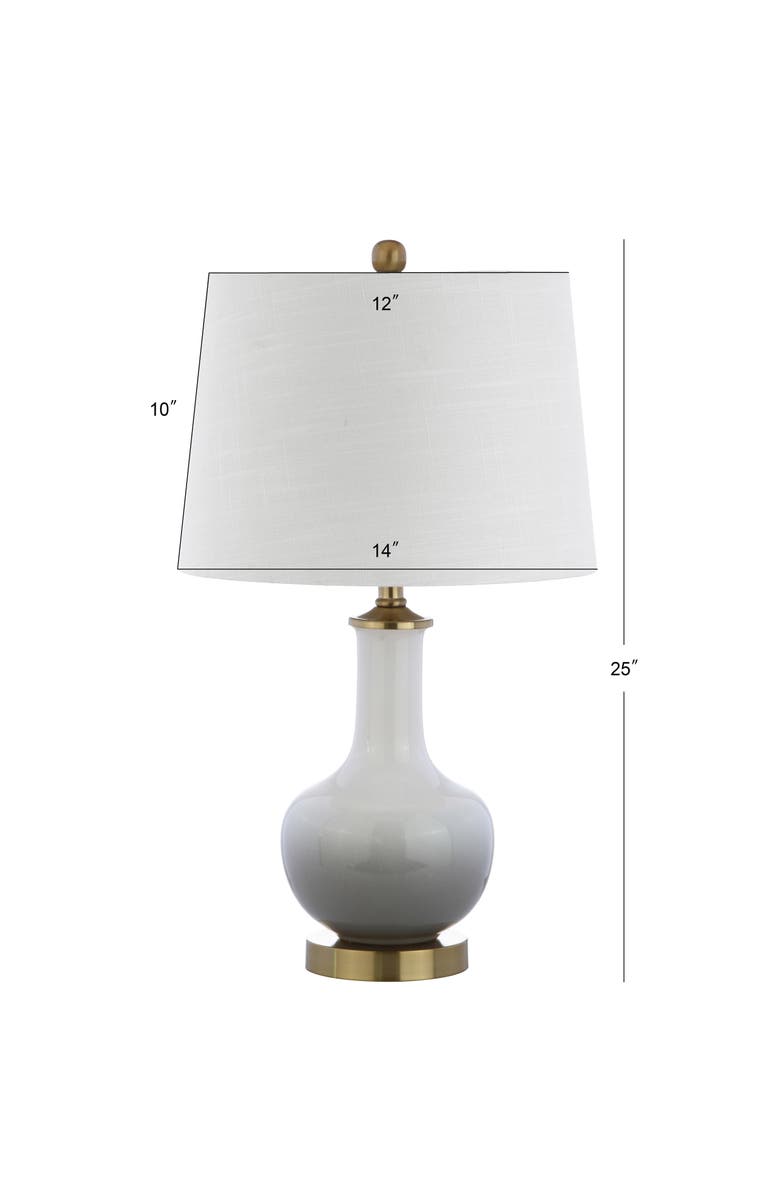 JONATHAN Y Gradient Ceramic/Brass LED Table Lamp, Alternate, color, White/Gray