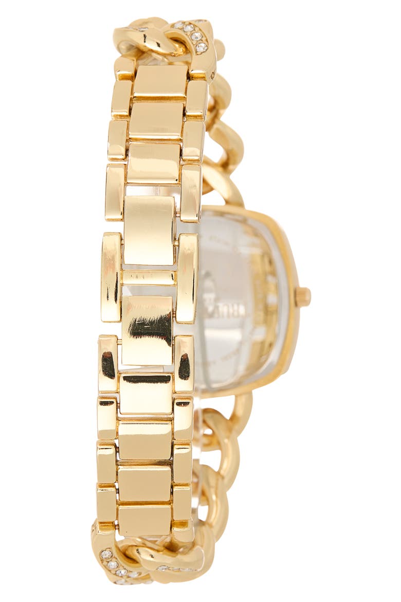 Square Crystal Logo Bracelet Watch, 31.1mm & Assorted Bracelets Set, Alternate, color, GOLD