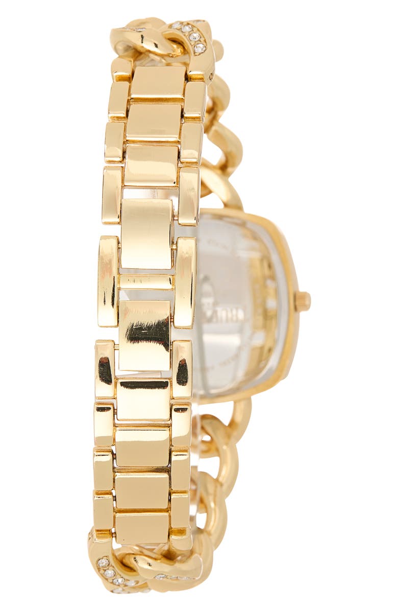 True Religion Square Crystal Logo Bracelet Watch, 31.1mm & Assorted Bracelets Set, Alternate, color, Gold