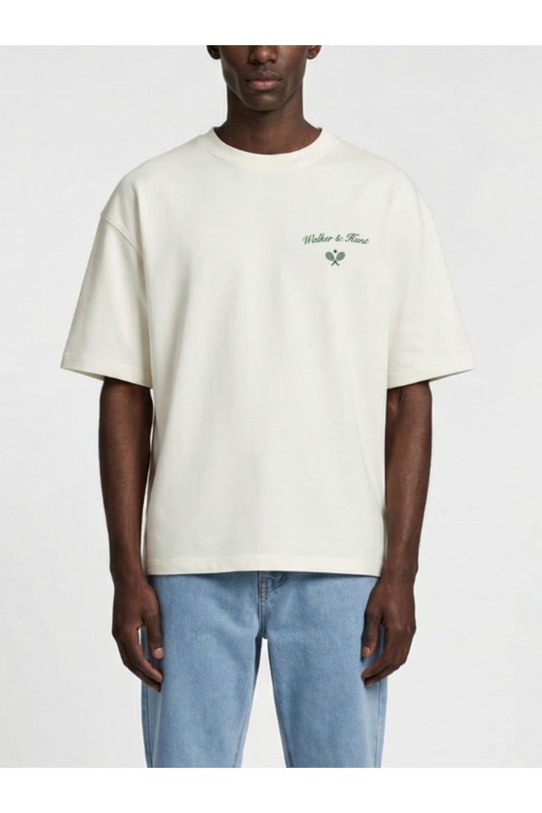 Saint-Tropez Tennis Club Oversized Tee, Main, color, Cream