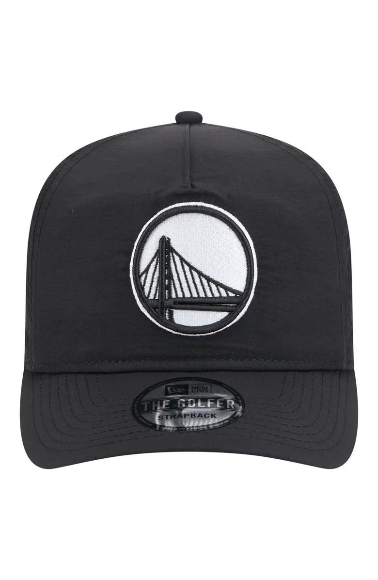 New Era Men's New Era Black Golden State Warriors Injection Everyday Golfer Adjustable Hat, Alternate, color, Black
