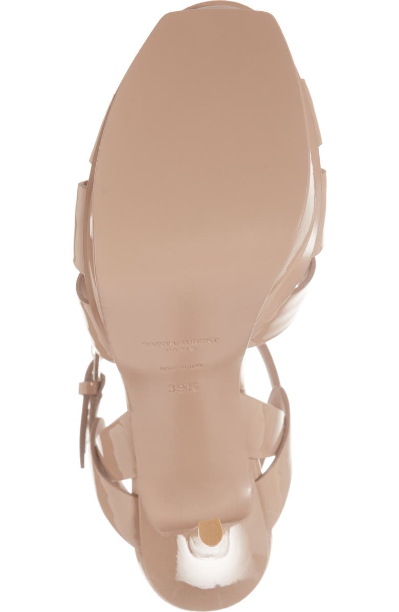 Saint Laurent Tribute T-Strap Platform Sandal, Alternate, color, Nude Rose