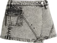 PTCL Cara Denim Cargo Wrap Miniskort