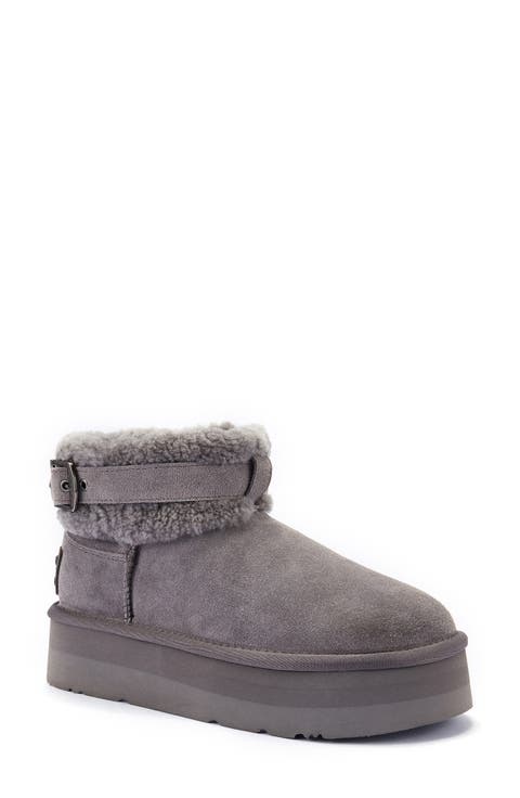 Eden Genuine Shearling Platform Bootie (Women)