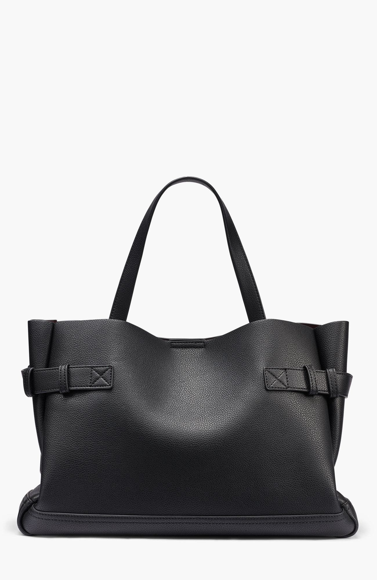 Bryar Large Satchel, Alternate, color, Black/Silver