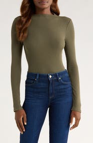 PAIGE Henrietta Long Sleeve Rib Top