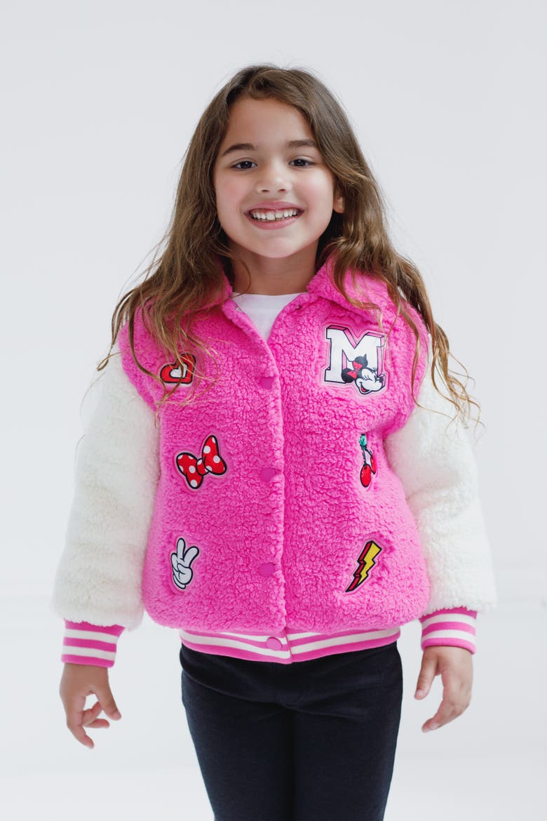 Minnie Mouse Fleece Jacket, Alternate, color, Minnie Mouse Pink