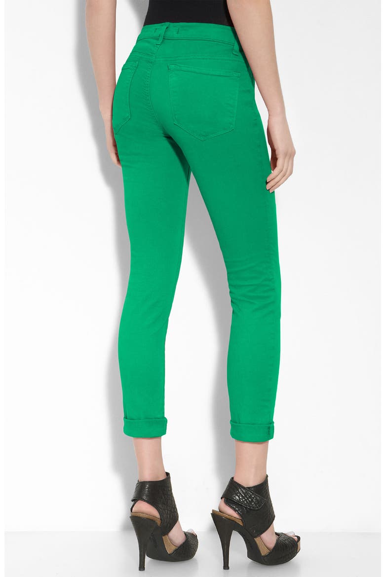Skinny Stretch Twill Pants, Main, color, EMERALD GREEN