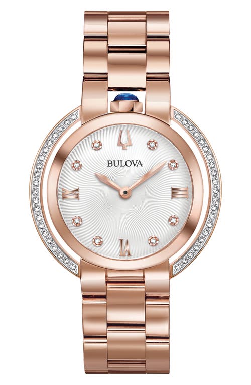 BULOVA Classic Rubaiyat Diamond Bracelet Watch, 35mm in Rose Gold-Tone  product