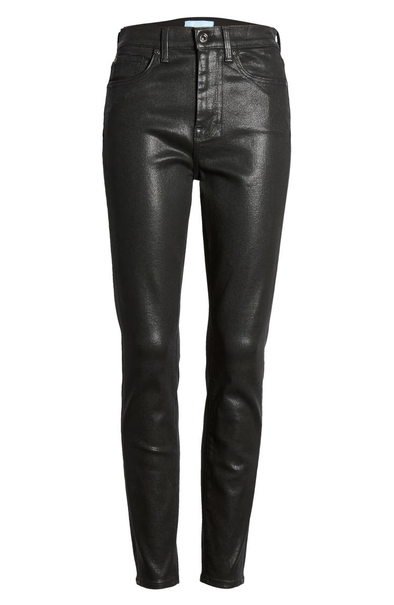 7 For All Mankind (b)air Coated High Waist Ankle Skinny Jeans, Alternate, color,