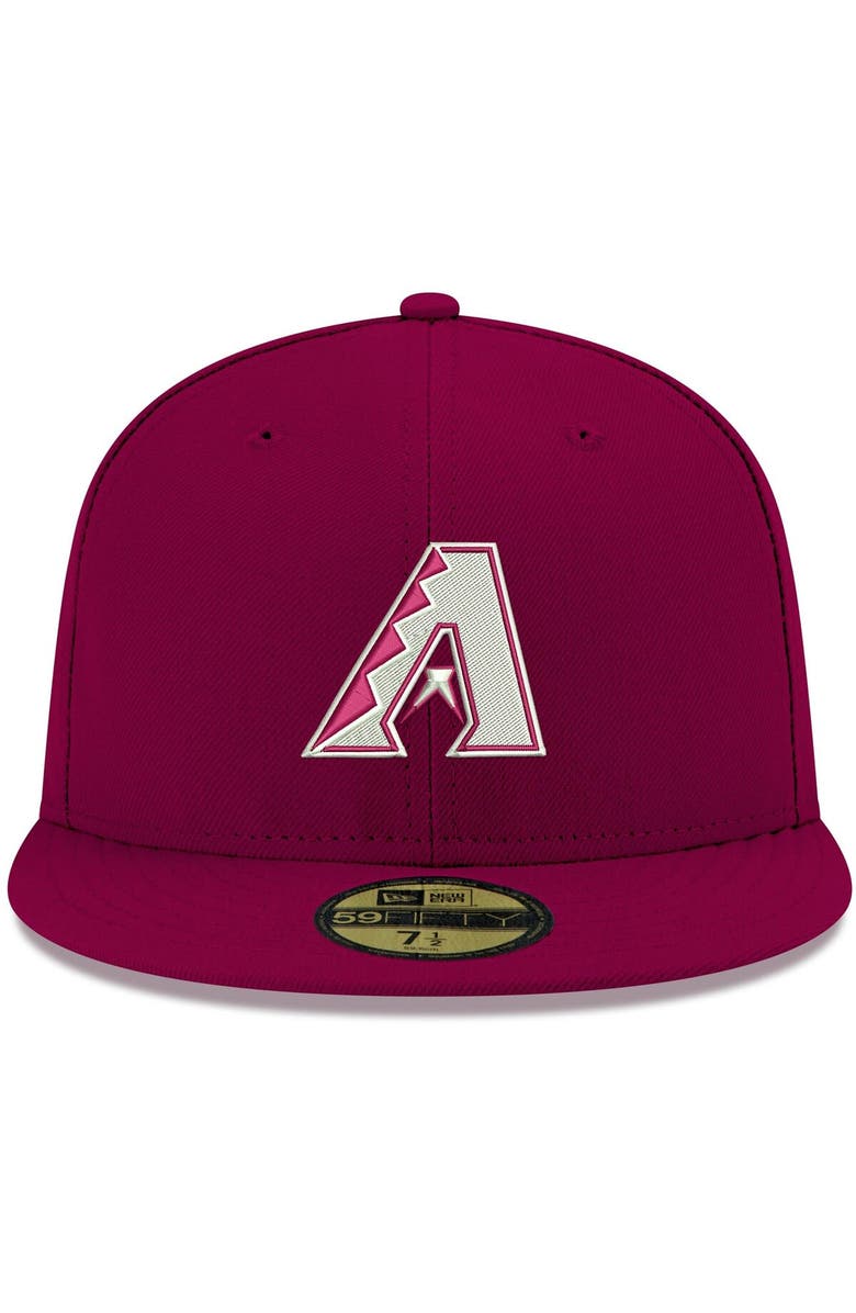 New Era Men's New Era Cardinal Arizona Diamondbacks White Logo 59FIFTY Fitted Hat, Alternate, color, 