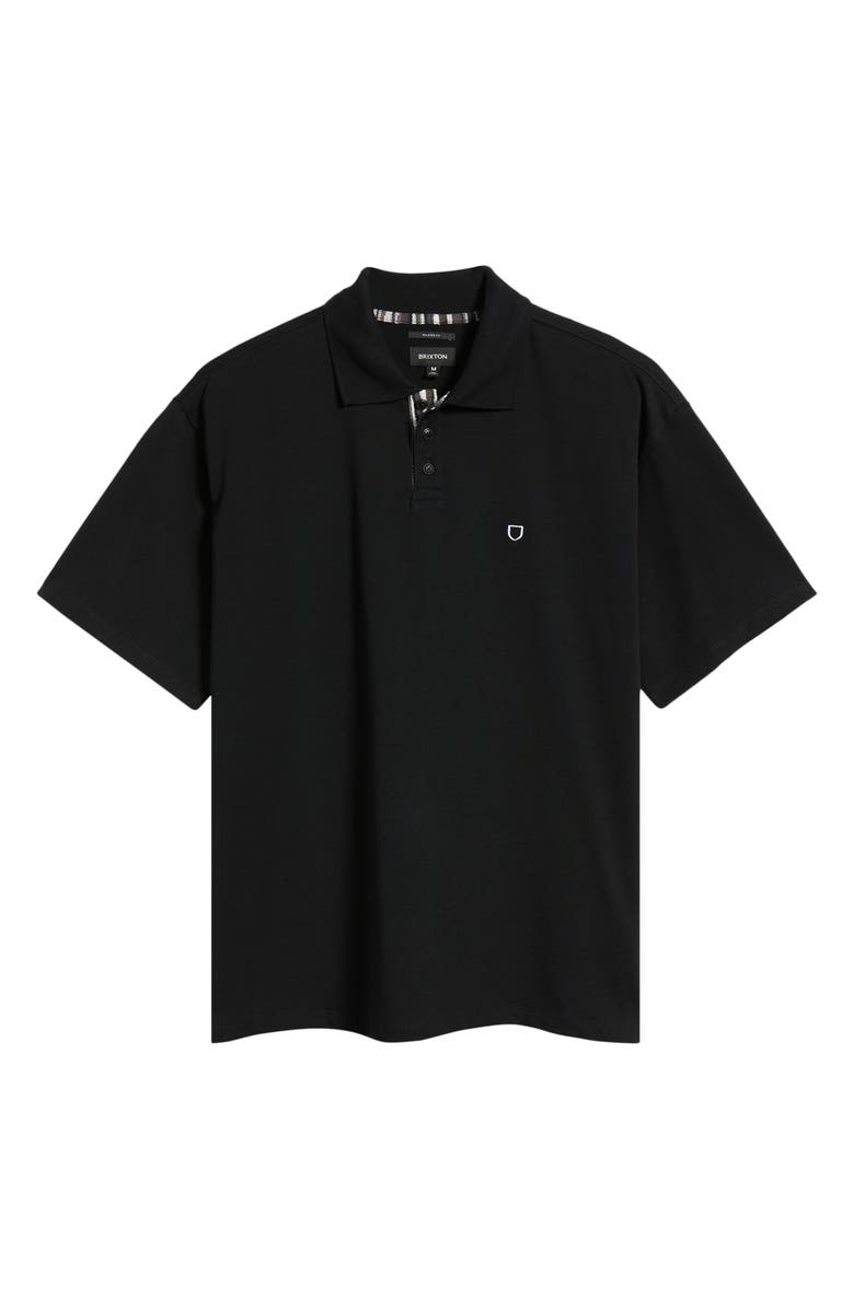 Brixton Anton Cotton Polo, Alternate, color, Black