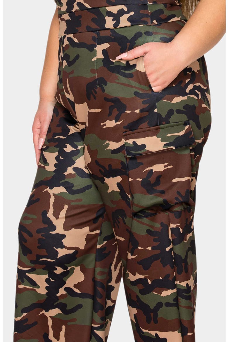 Freya Cargo Strapless Cargo Jumpsuit, Alternate, color, CAMO