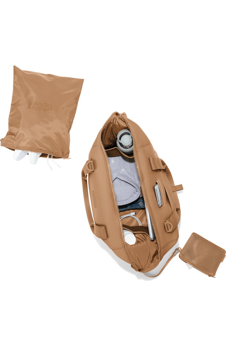 Dagne Dover Landon Large Neoprene Carryall, Alternate, color, Camel