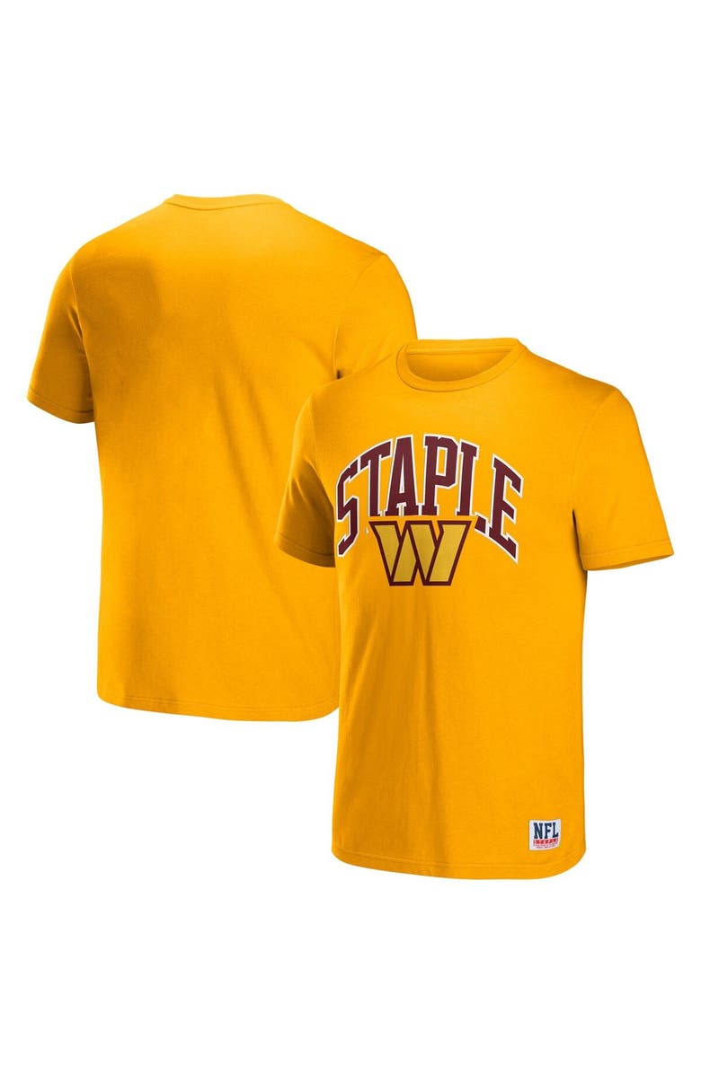 STAPLE Men's NFL x Staple Gold Washington Commanders Logo Lockup T-Shirt, Alternate, color, 