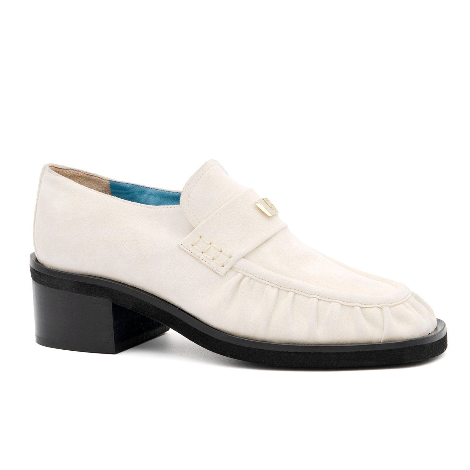 Cortina Block Heel Loafer, Alternate, color, White
