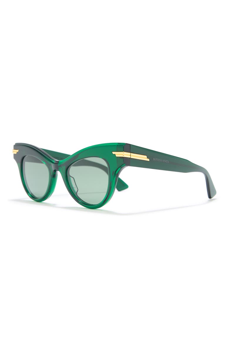 47mm Cat Eye Sunglasses, Alternate, color, GREEN GREEN GREEN