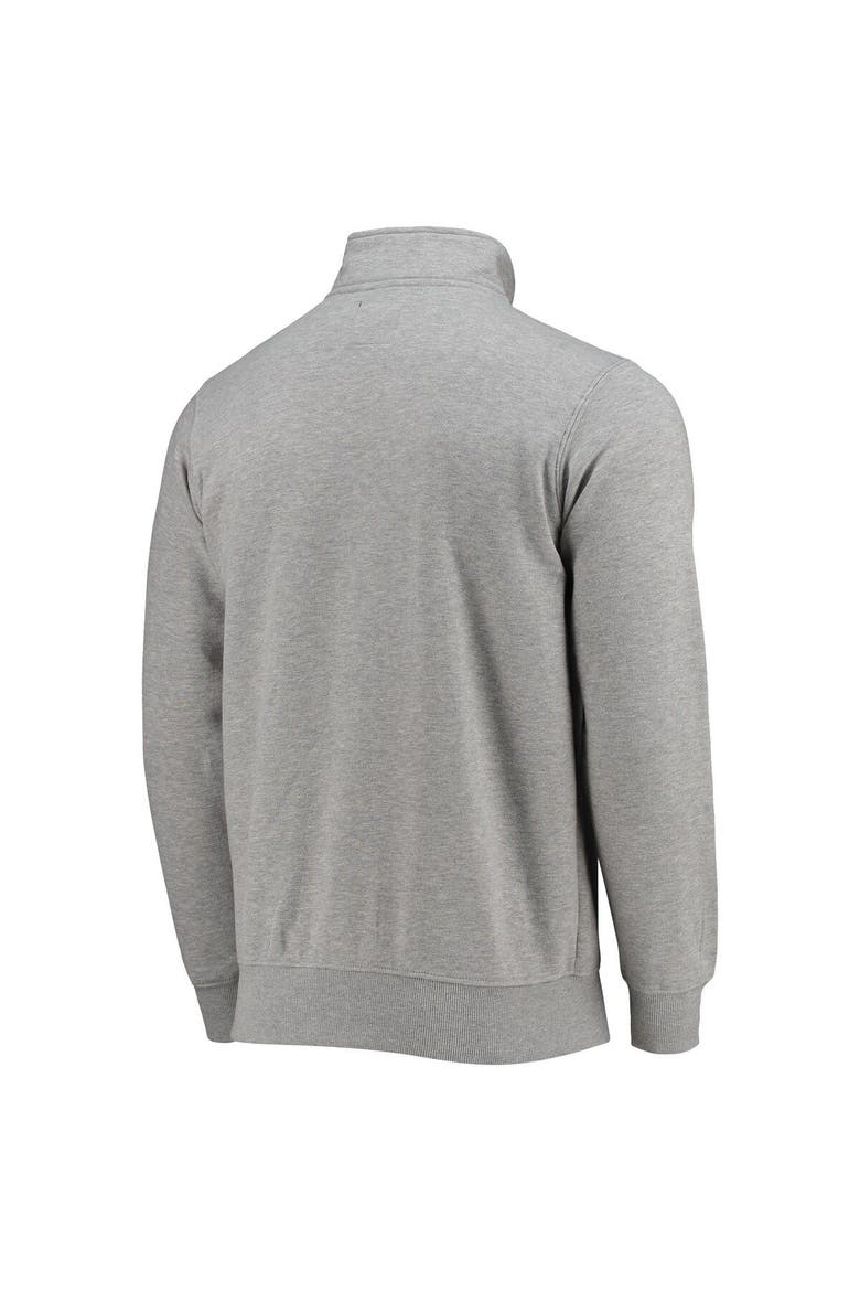 Men's Starter Gray New Orleans Saints Throwback Heisman Quarter-Zip Jacket, Alternate, color, Heather Gray