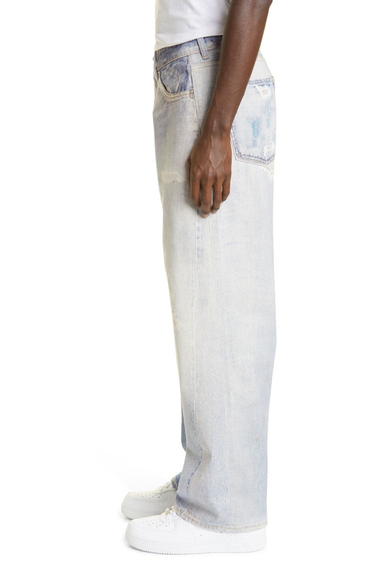 Third Cut Trompe l'Oeil Straight Leg Jeans, Alternate, color, DIGITAL DENIM PRINT