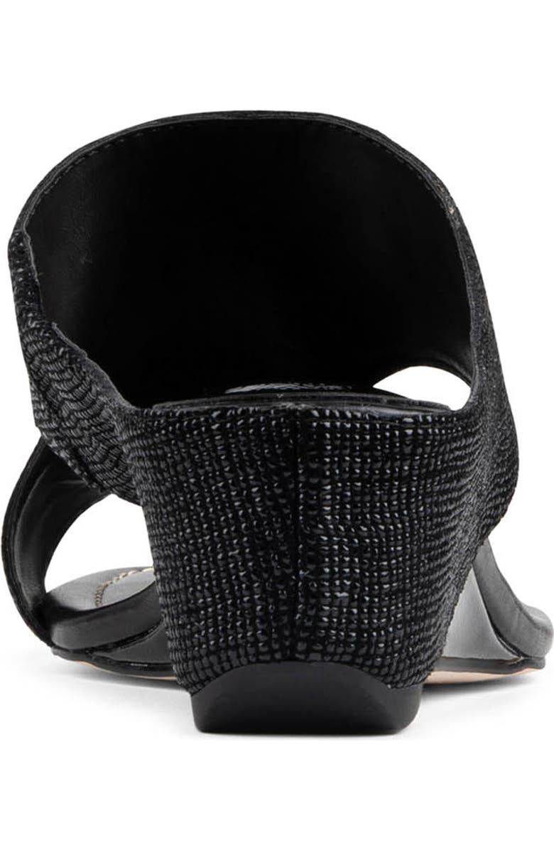 Donald Pliner Toe Loop Wedge Sandal, Alternate, color, Black