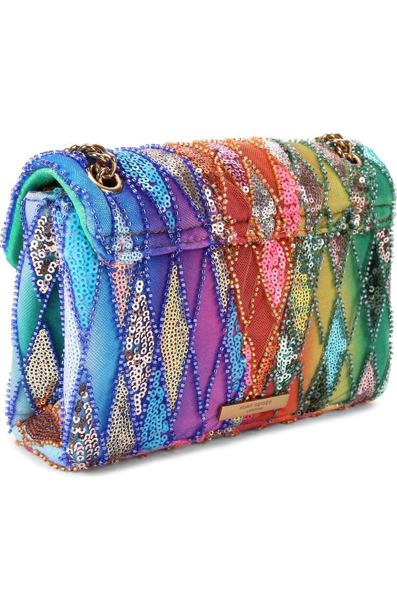 Kurt Geiger London Medium Kensington Sequin Shoulder Bag, Alternate, color, Rainbow Multi
