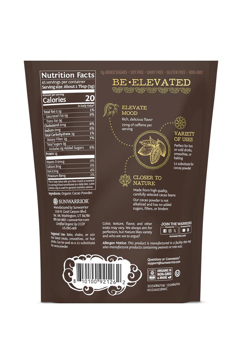 Organic Be Well Cacao Powder, 225gm, Alternate, color, No Color