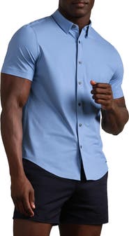 Rhone Commuter Slim Fit Short Sleeve Button-Up Shirt