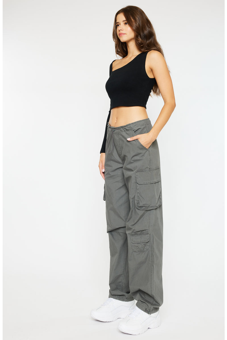 Nataly High Rise Relaxed Cargo Pants, Alternate, color, Olive