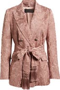 KOBI HALPERIN Nia Floral Jacquard Belted Jacket