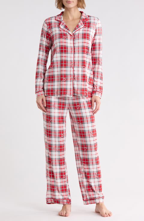 For Mom Candy Cane Plaid Two-Piece Pajamas