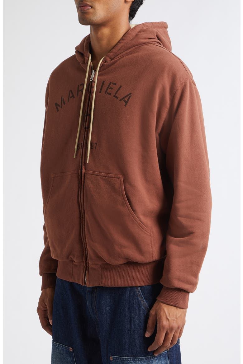 Line 6 Logo Zip Hoodie, Alternate, color, BEIGE/ LIGHT BROWN